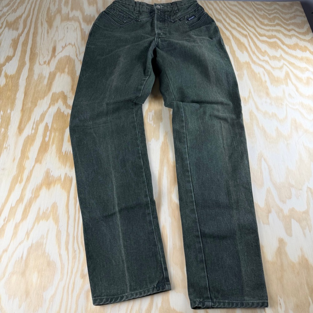 Rocky Mountain Vintage Western Jeans Olive Green High Waist No Back Pockets 9/10